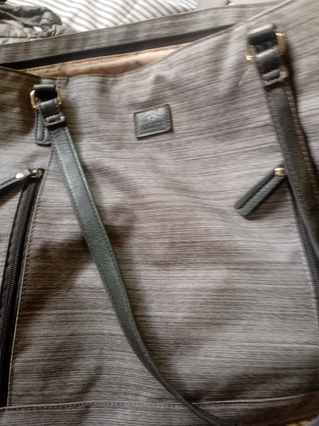Grey Heathered Tote Bag