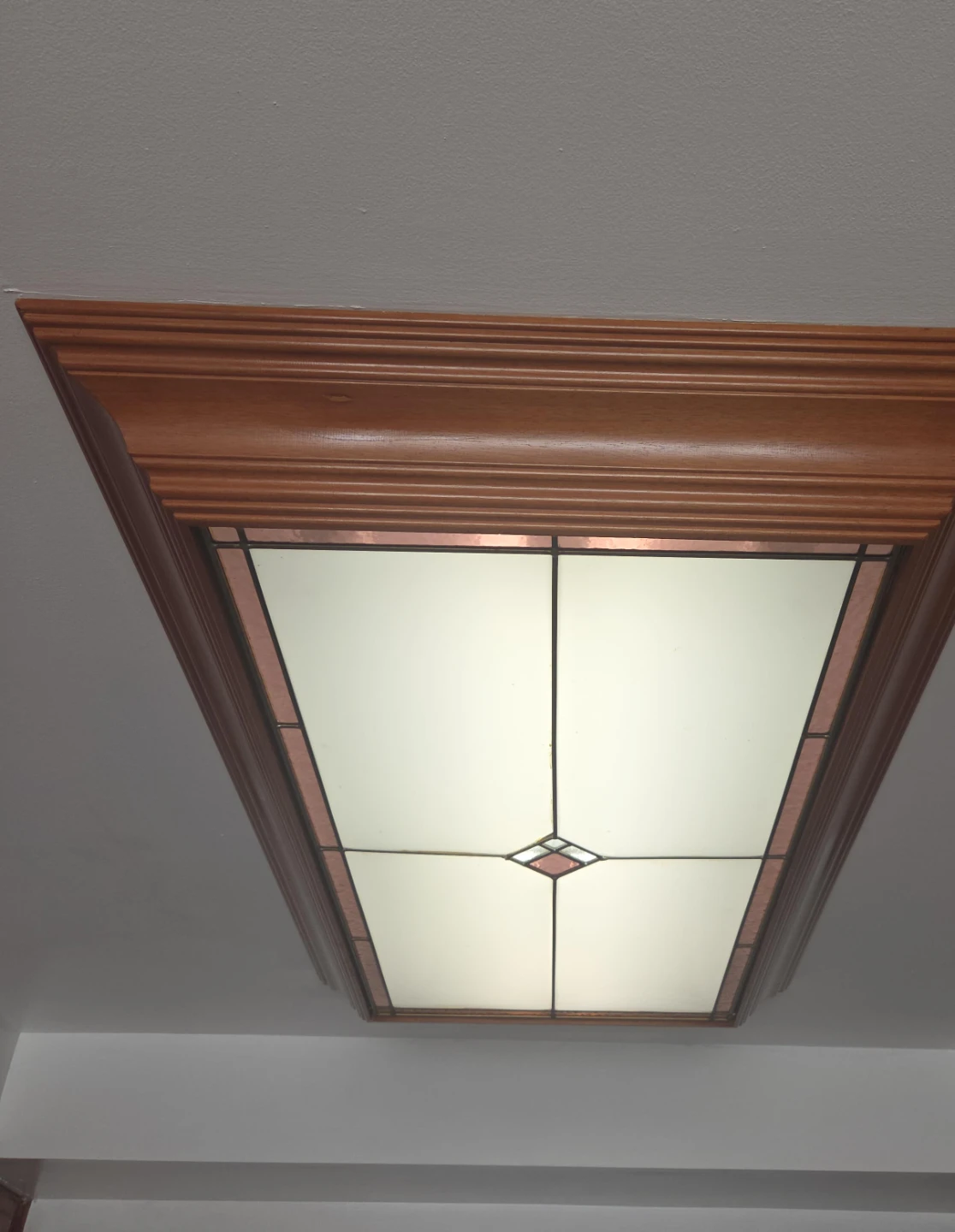Stained Glass Flush Mount Ceiling Light