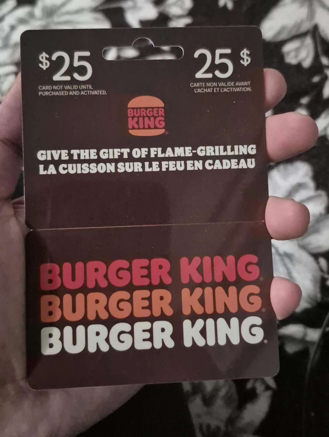 $25 Burger King Gift Card