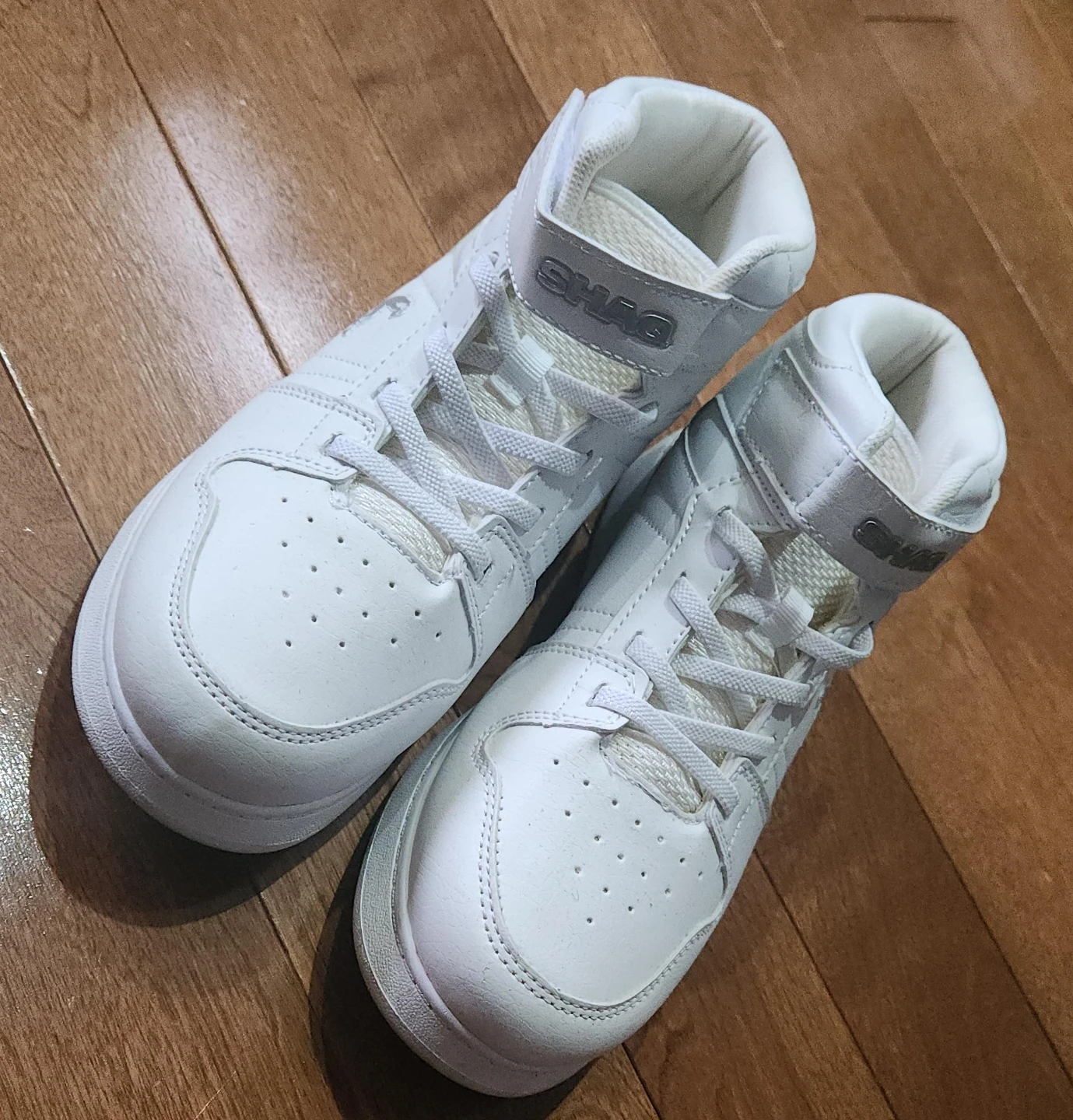 SHAQ Kids White High-Top Sneakers
