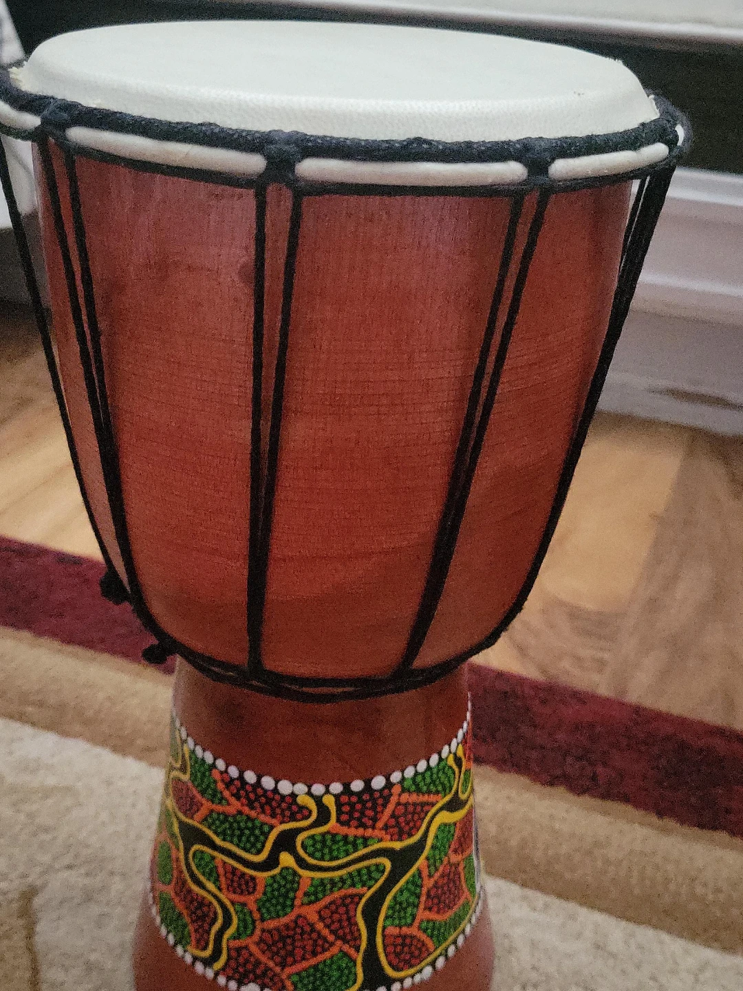 Hand-painted Djembe Drum