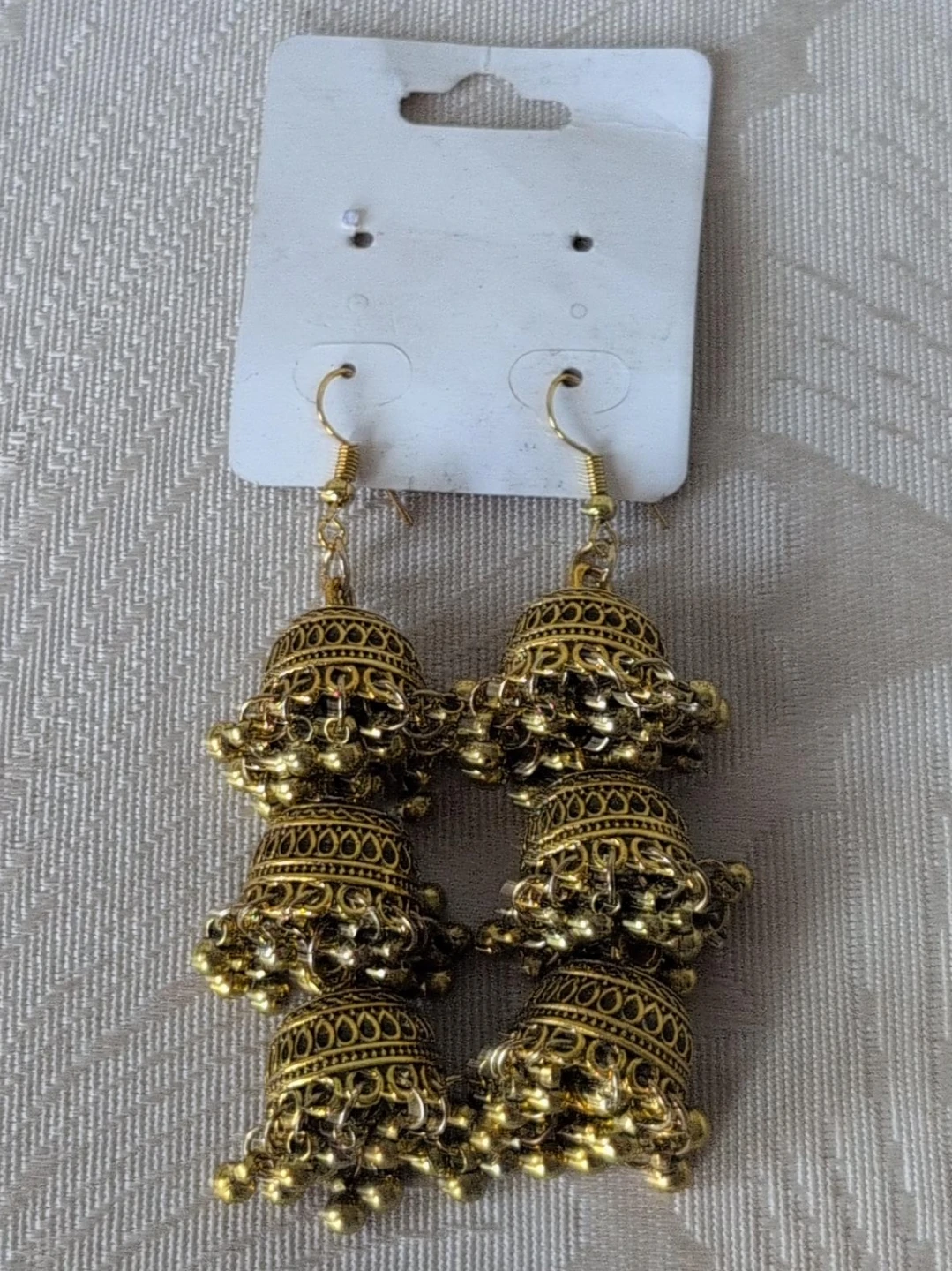 Gold Jhumka Earrings