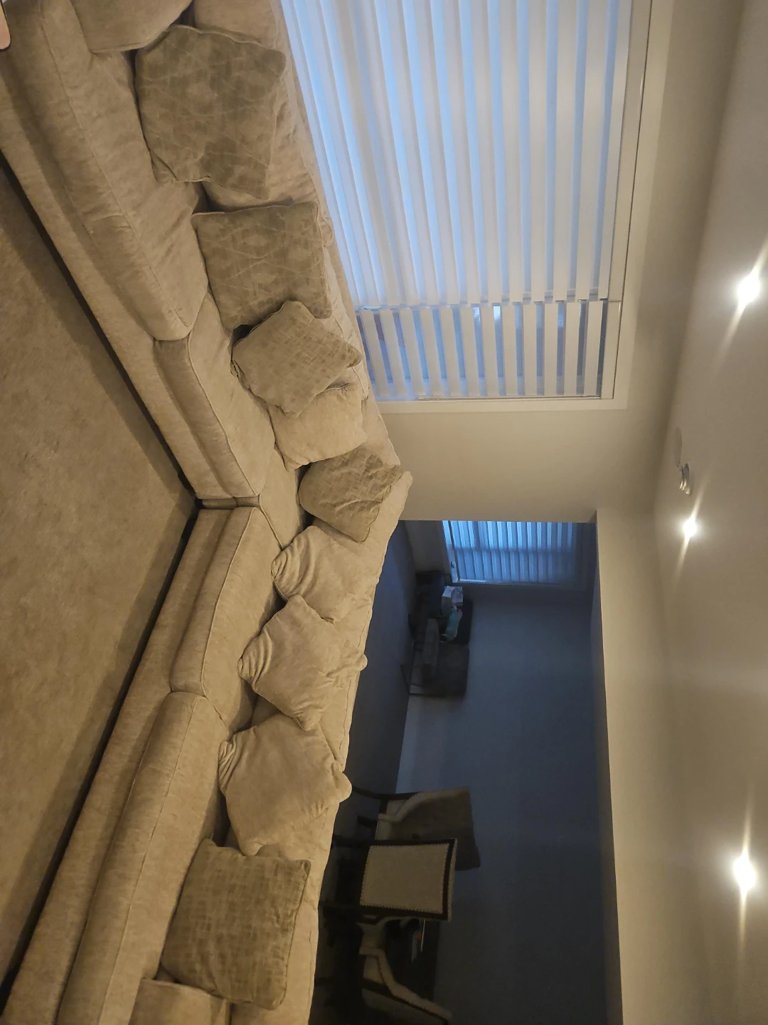 Sectional Sofa with Throw Pillows