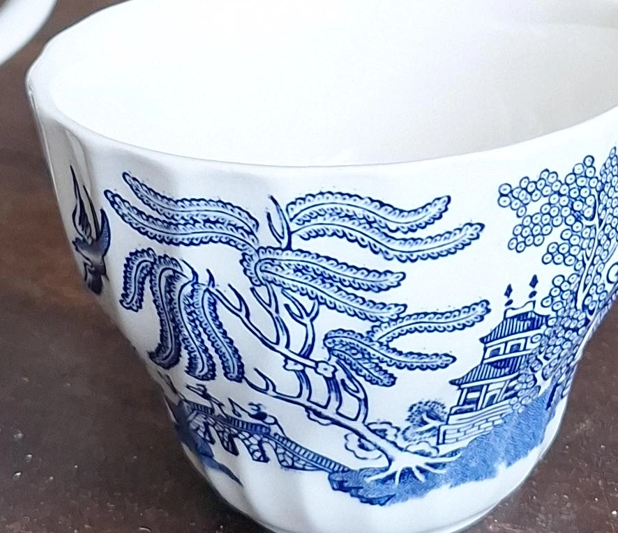 3 Blue Willow Teacups - Set of 3