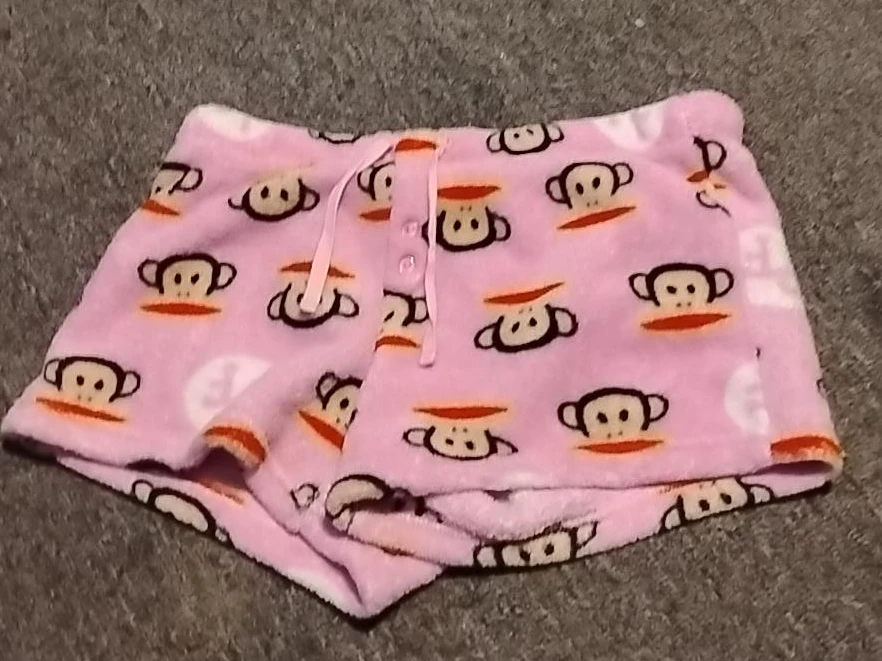 Paul Frank Fuzzy Pink Monkey Pajama Shorts