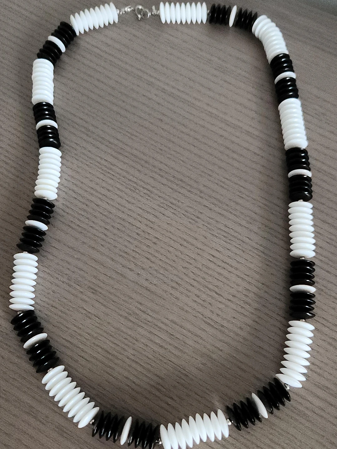 Black and White Beaded Necklace