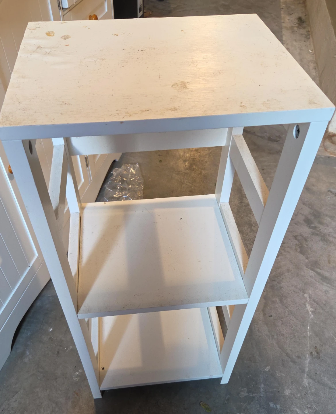 White 3-Tier Shelf Unit