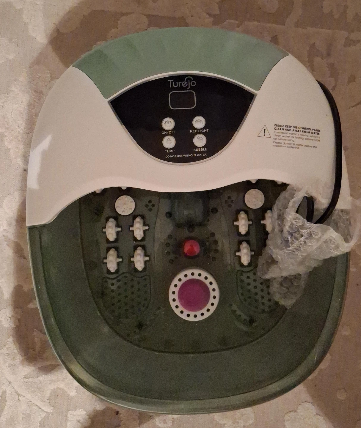 Turejo Foot Spa Massager with Red Light and Bubble Function
