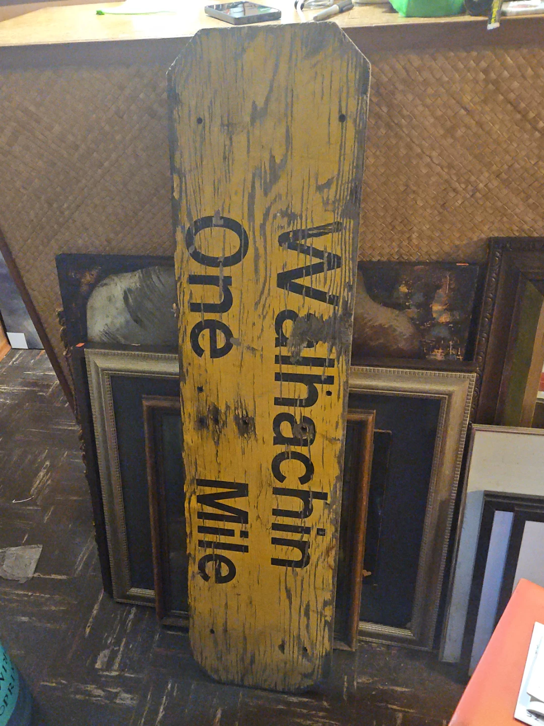 Walhachin One Mile Wooden Sign