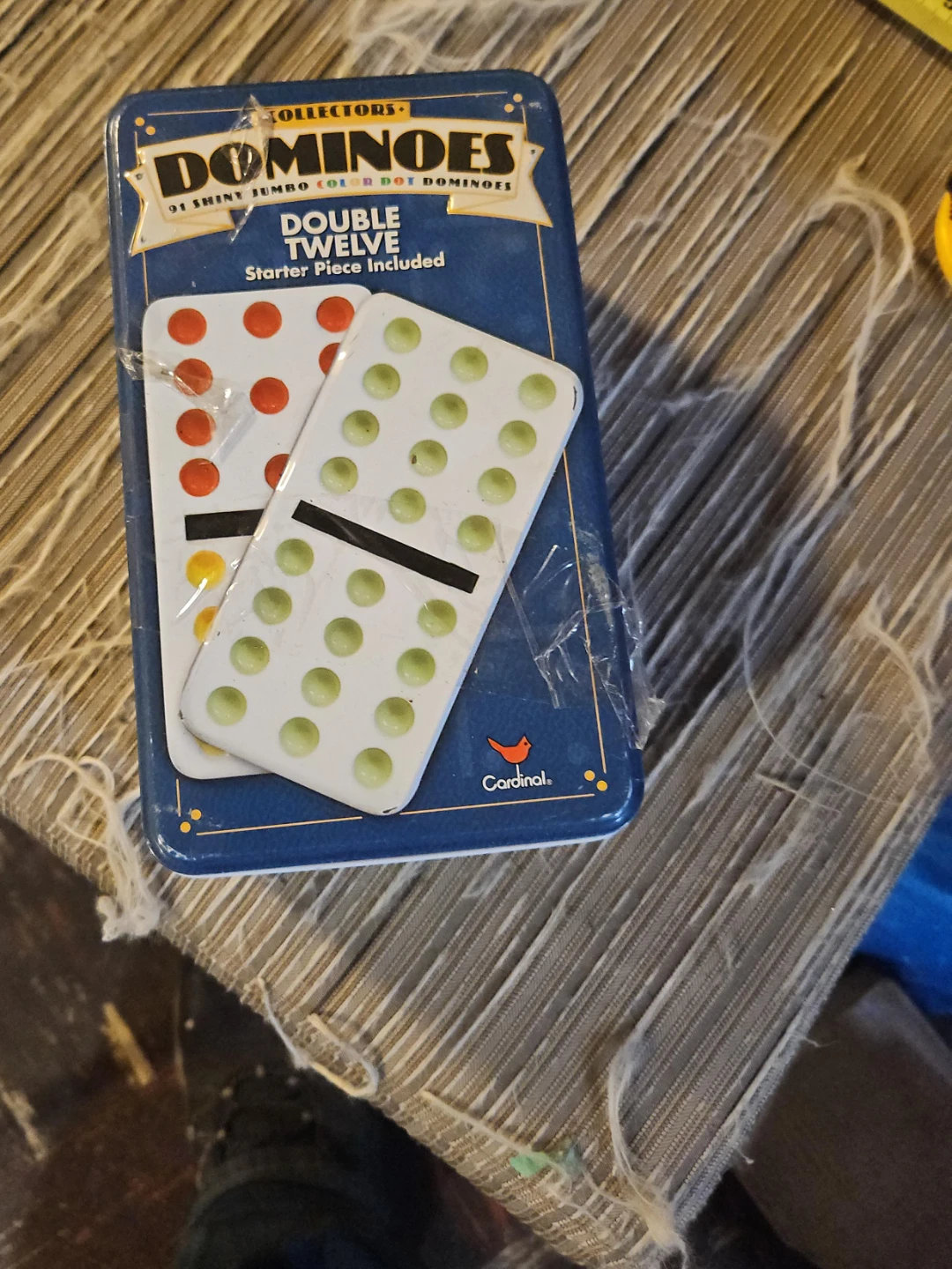 Cardinal Collectors Double Twelve Jumbo Color Dot Dominoes