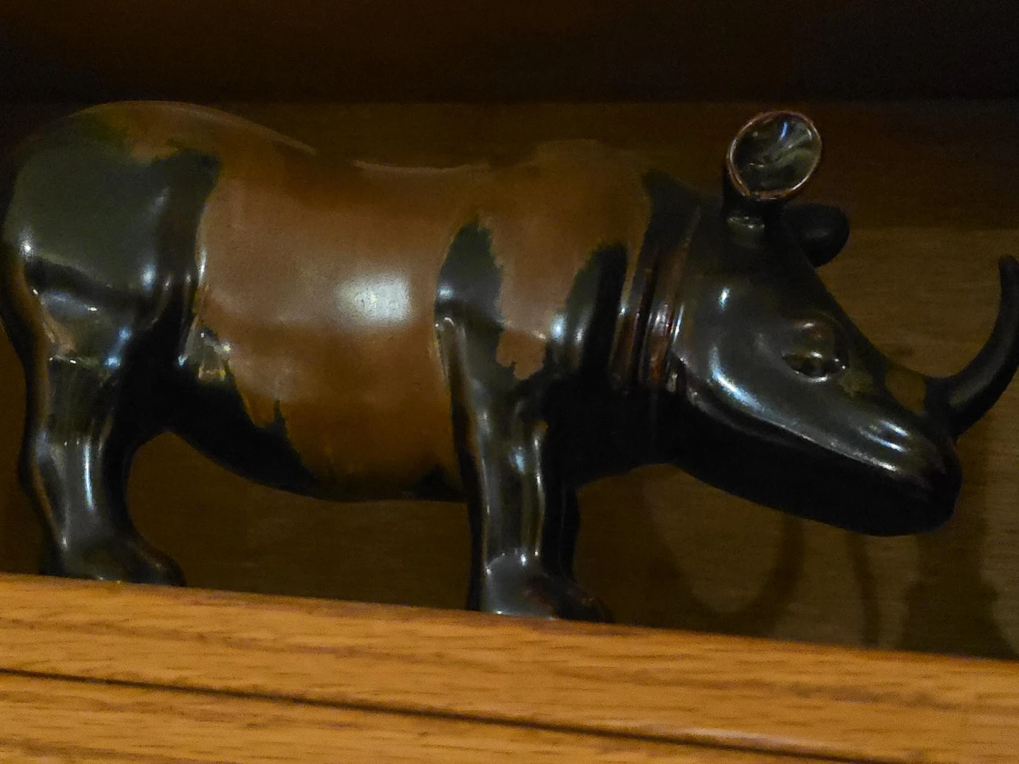 Ceramic Rhino Figurine