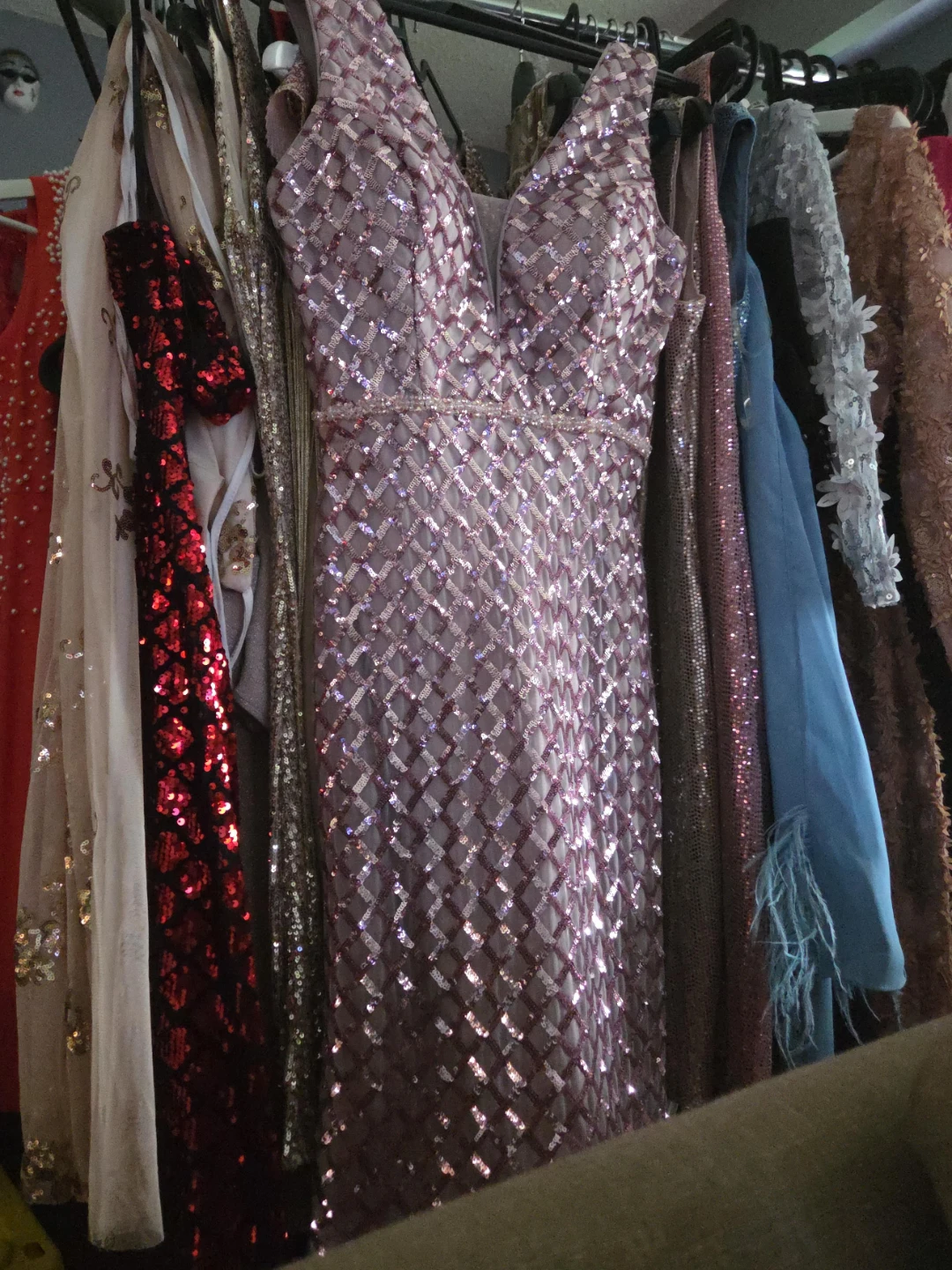 Sparkly Rose Gold Sequin Dress