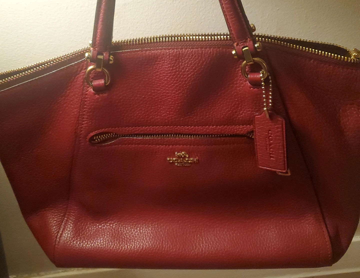 Coach Red Leather Handbag