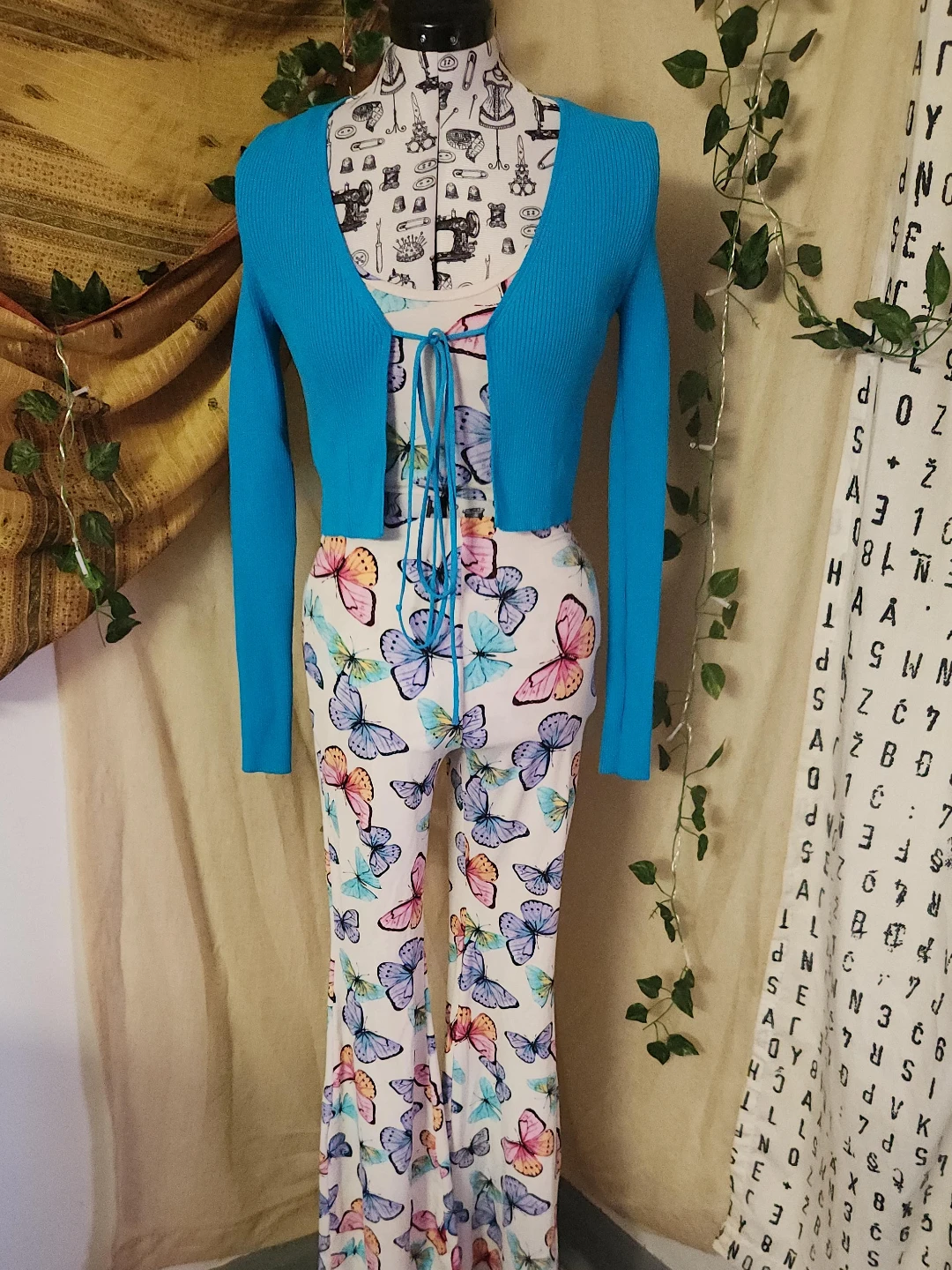 Butterfly Flare Pants Set
