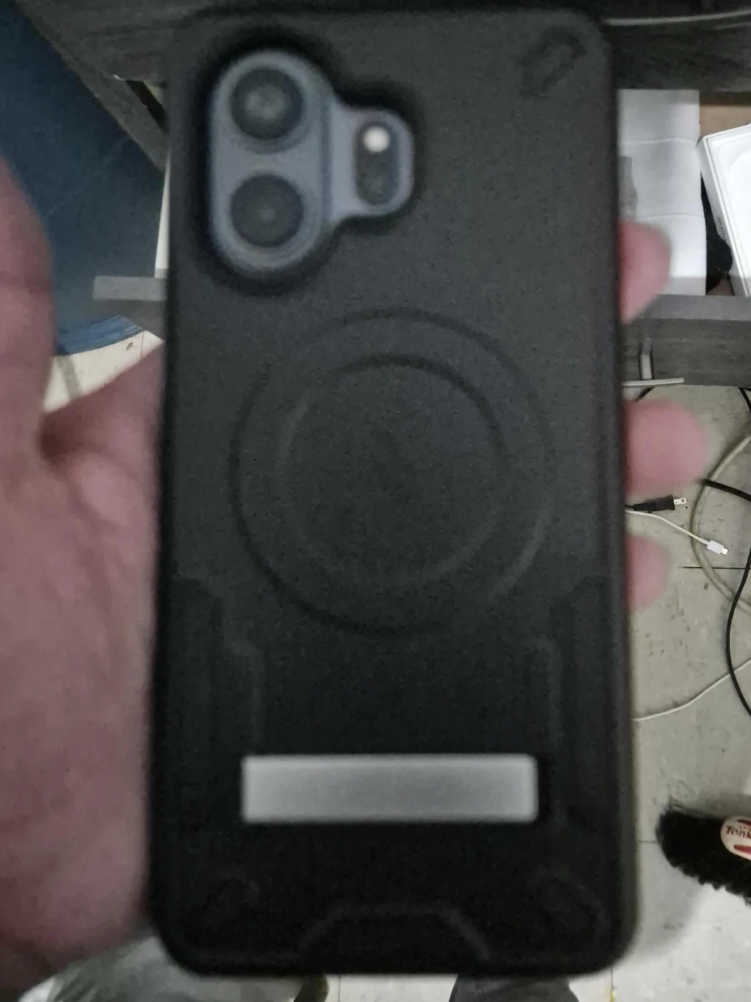 Black Phone Case with Kickstand800