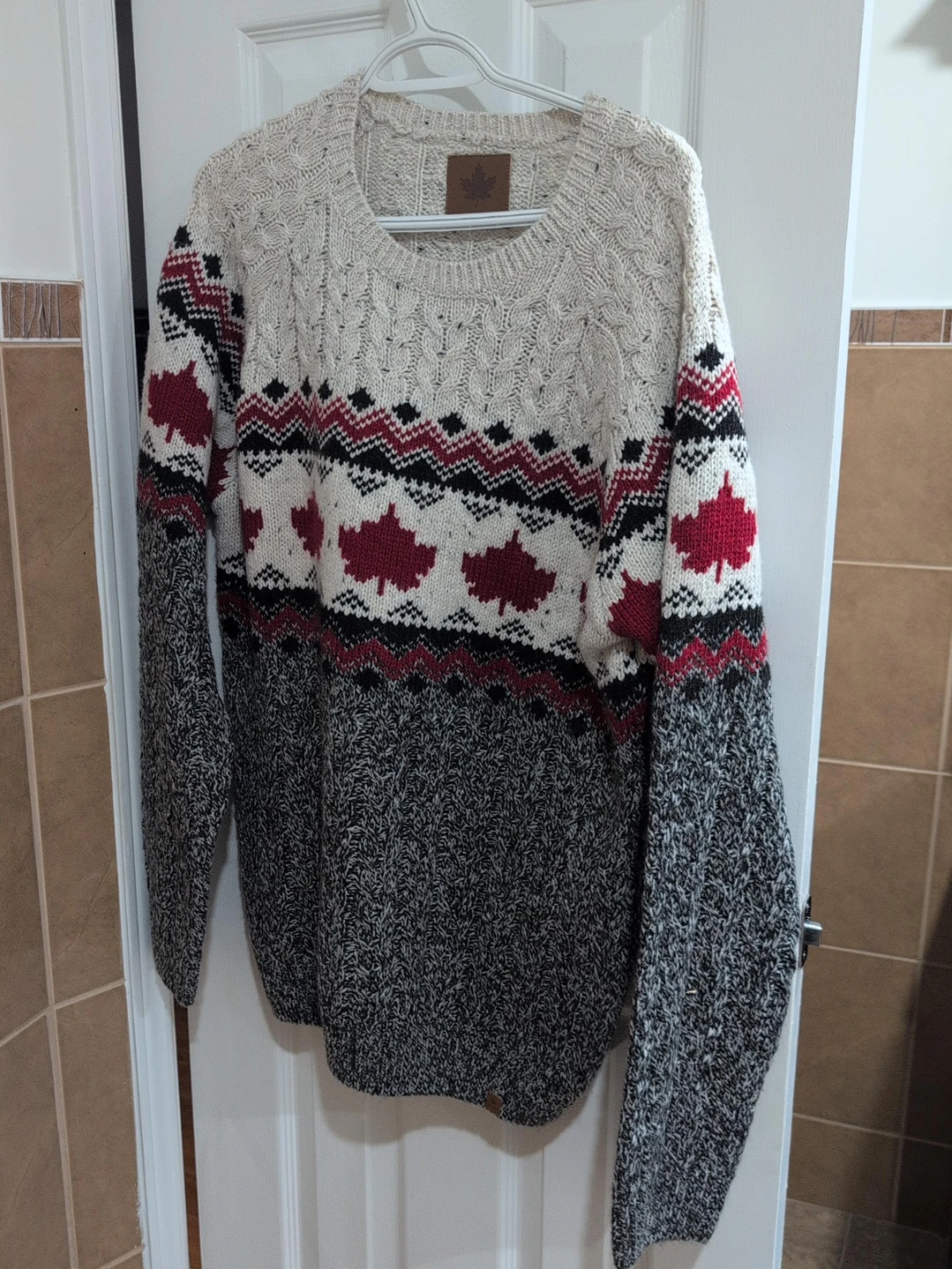 Men's Maple Leaf Fair Isle Knit Sweater