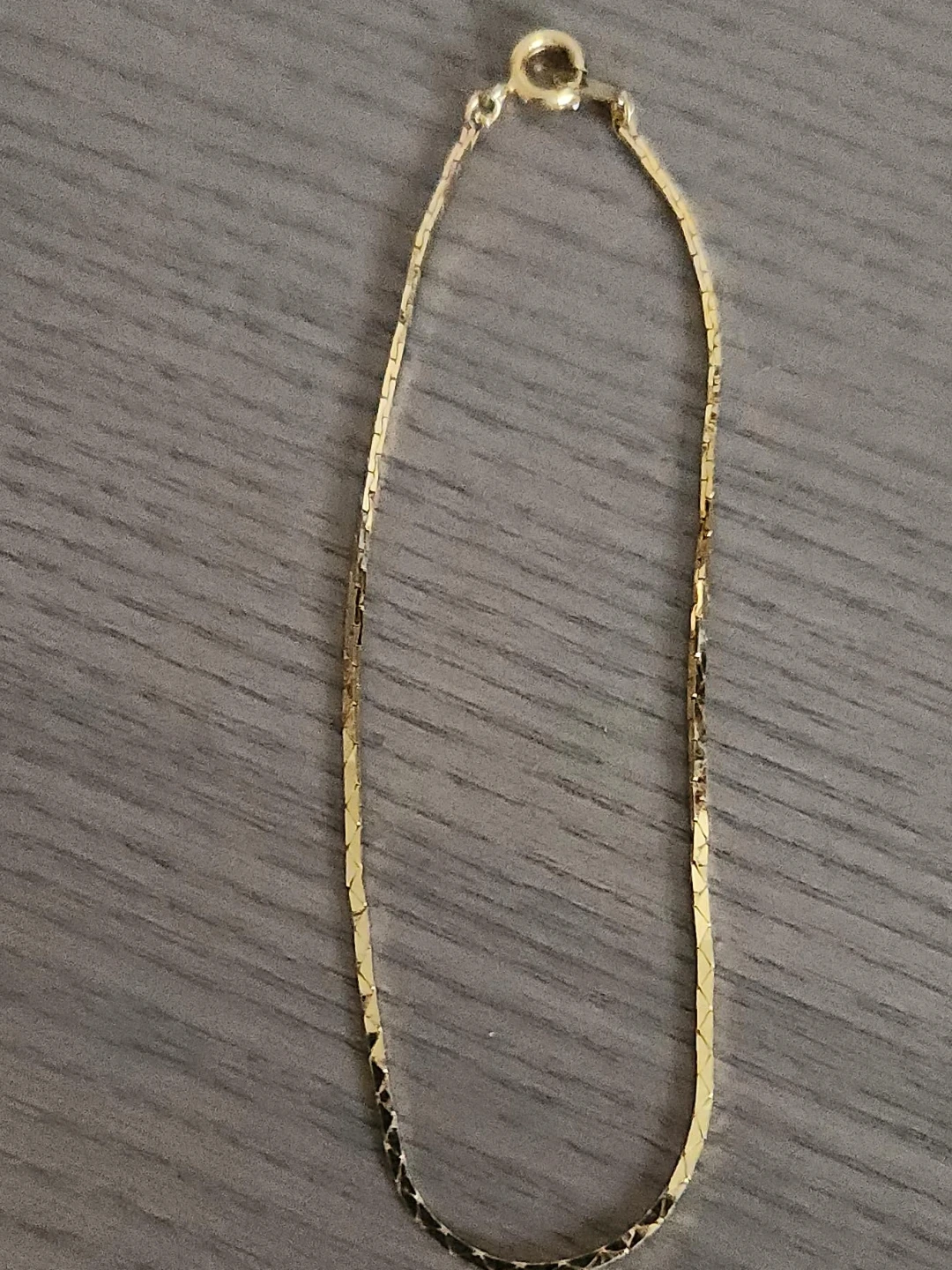 Gold Herringbone Chain Bracelet