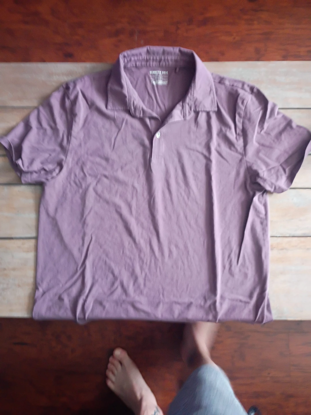 Kenneth Cole New York Men's Polo Shirt - Purple, Size Large