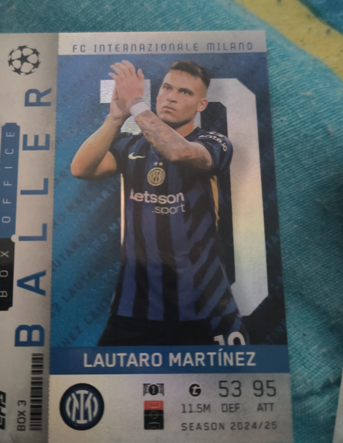 FC Inter Milan Lautaro Martínez 2024/25 Soccer Card