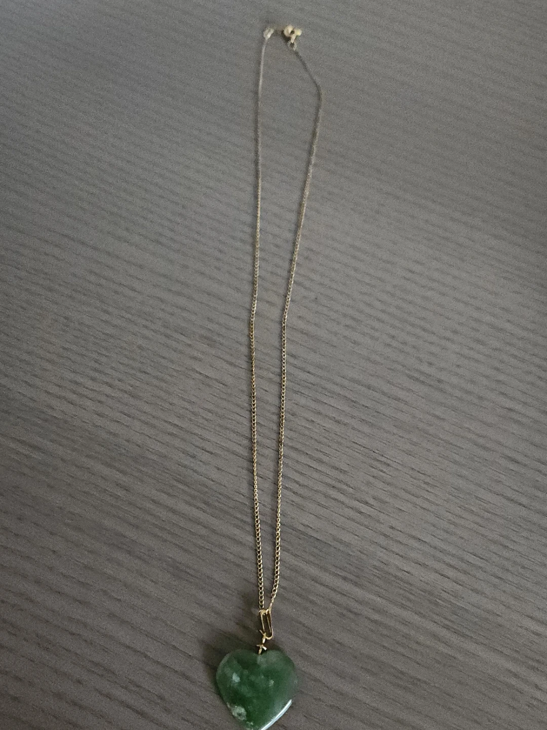 Green Heart Pendant Necklace