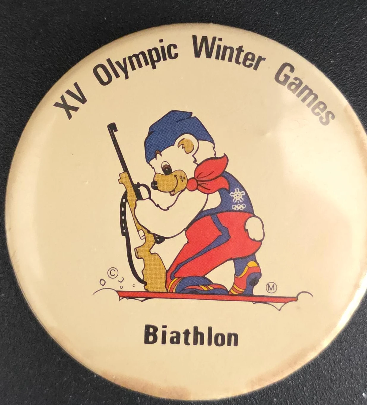 XV Olympic Winter Games Biathlon Pin