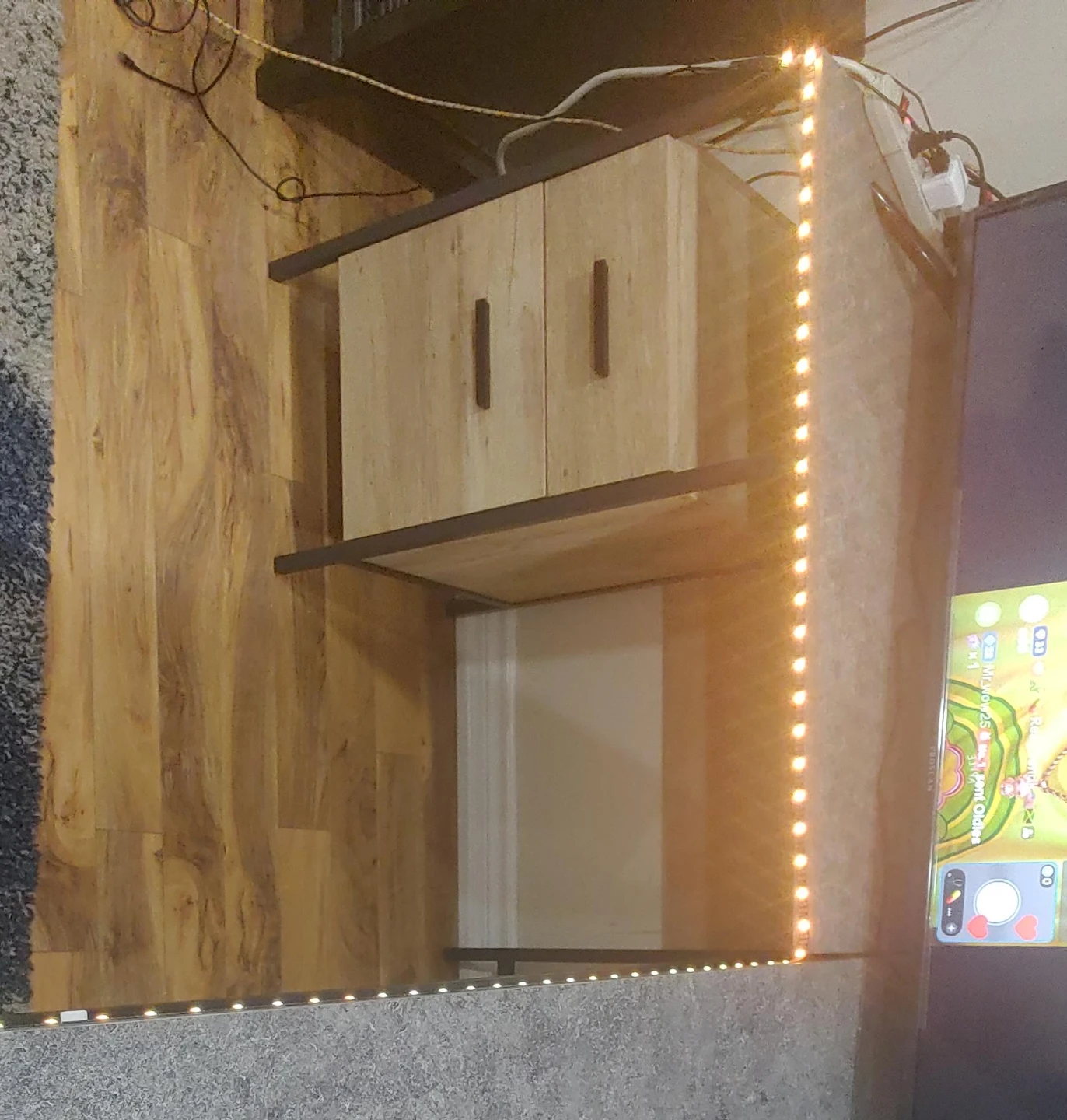 Wood Cabinet with Metal Frame