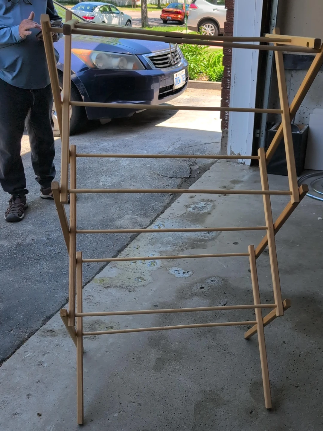 Wooden drying rack
