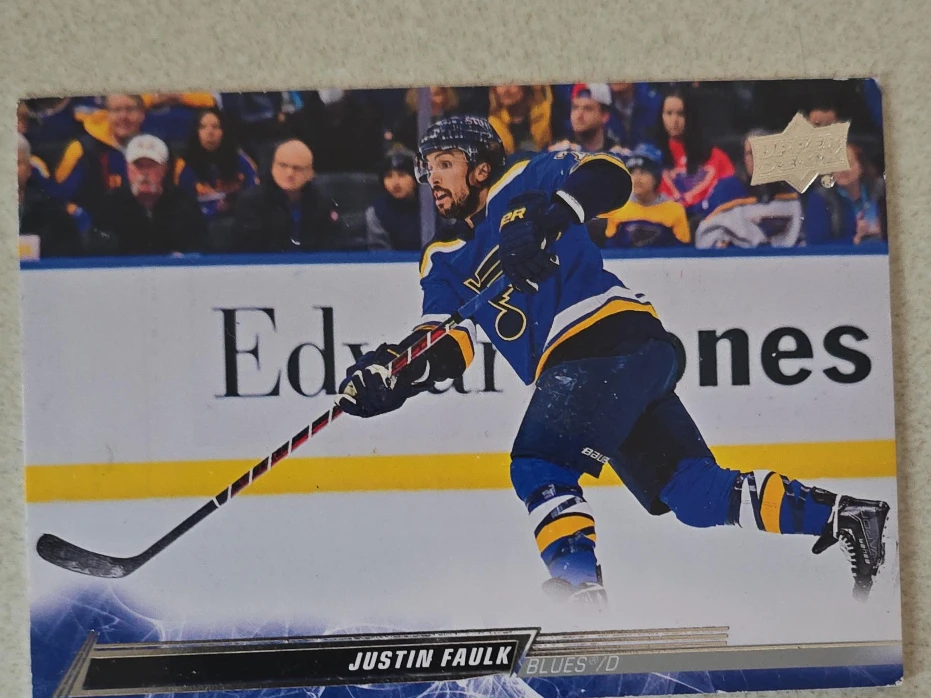 2022-23 Upper Deck Series 1 Justin Faulk Hockey Card