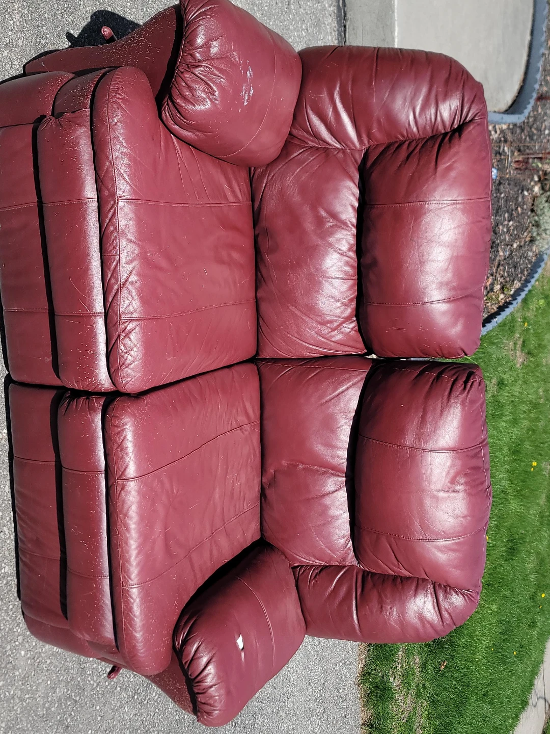 Burgundy Leather Recliner Chair