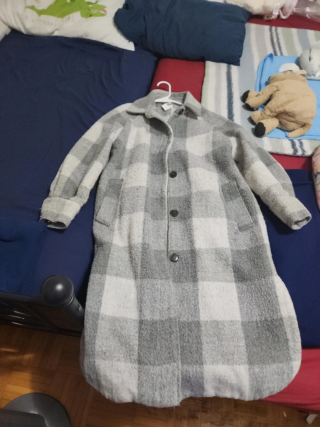 Grey and White Plaid Shacket