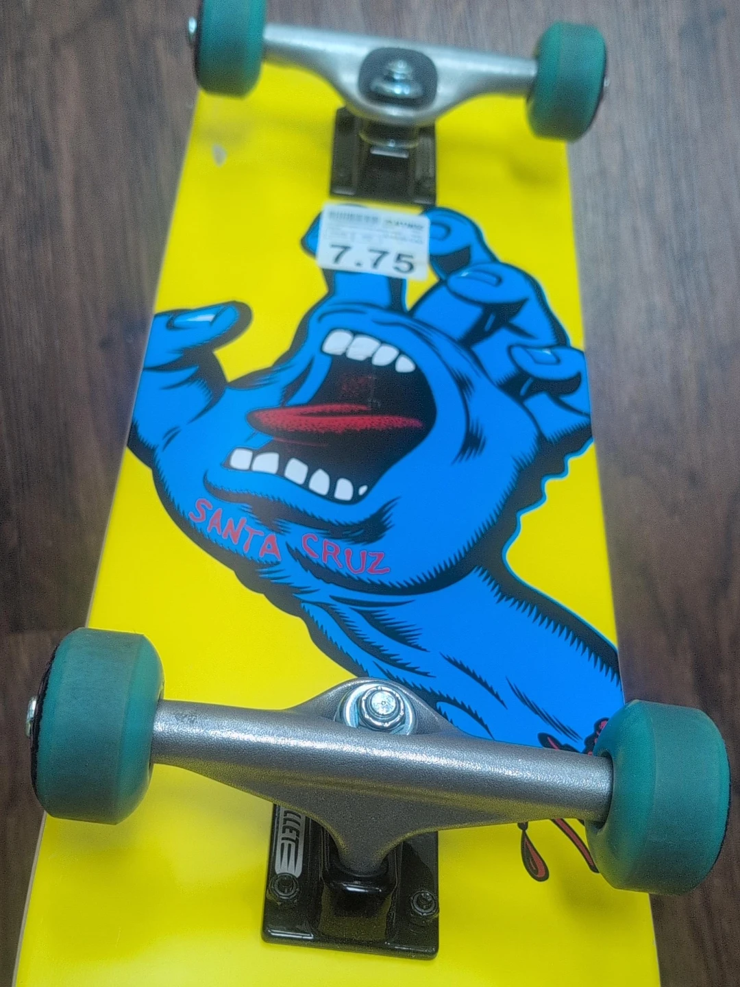 Santa Cruz Skateboard - Yellow Hand Graphic
