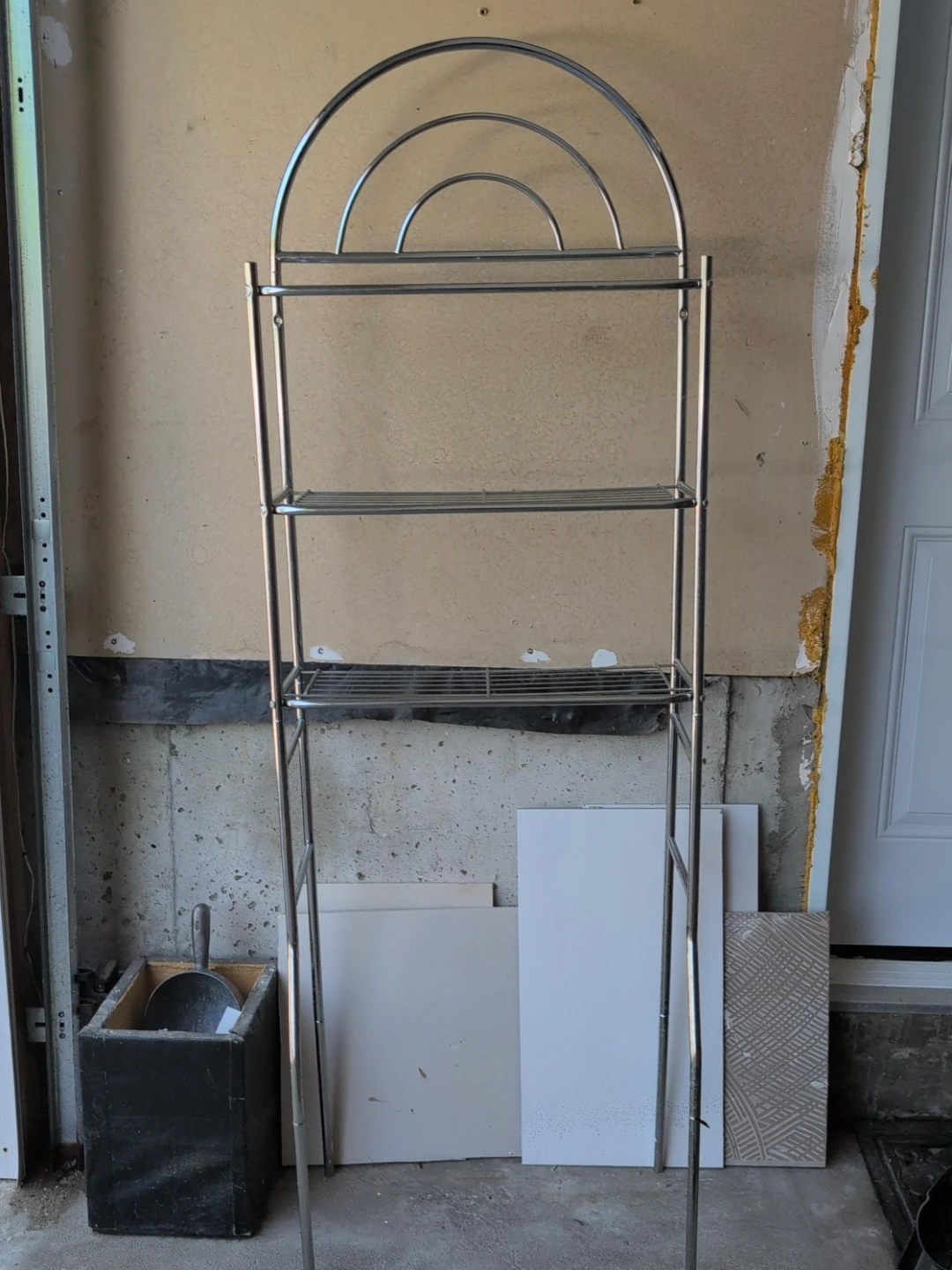 Chrome Over-the-Toilet Shelf Unit