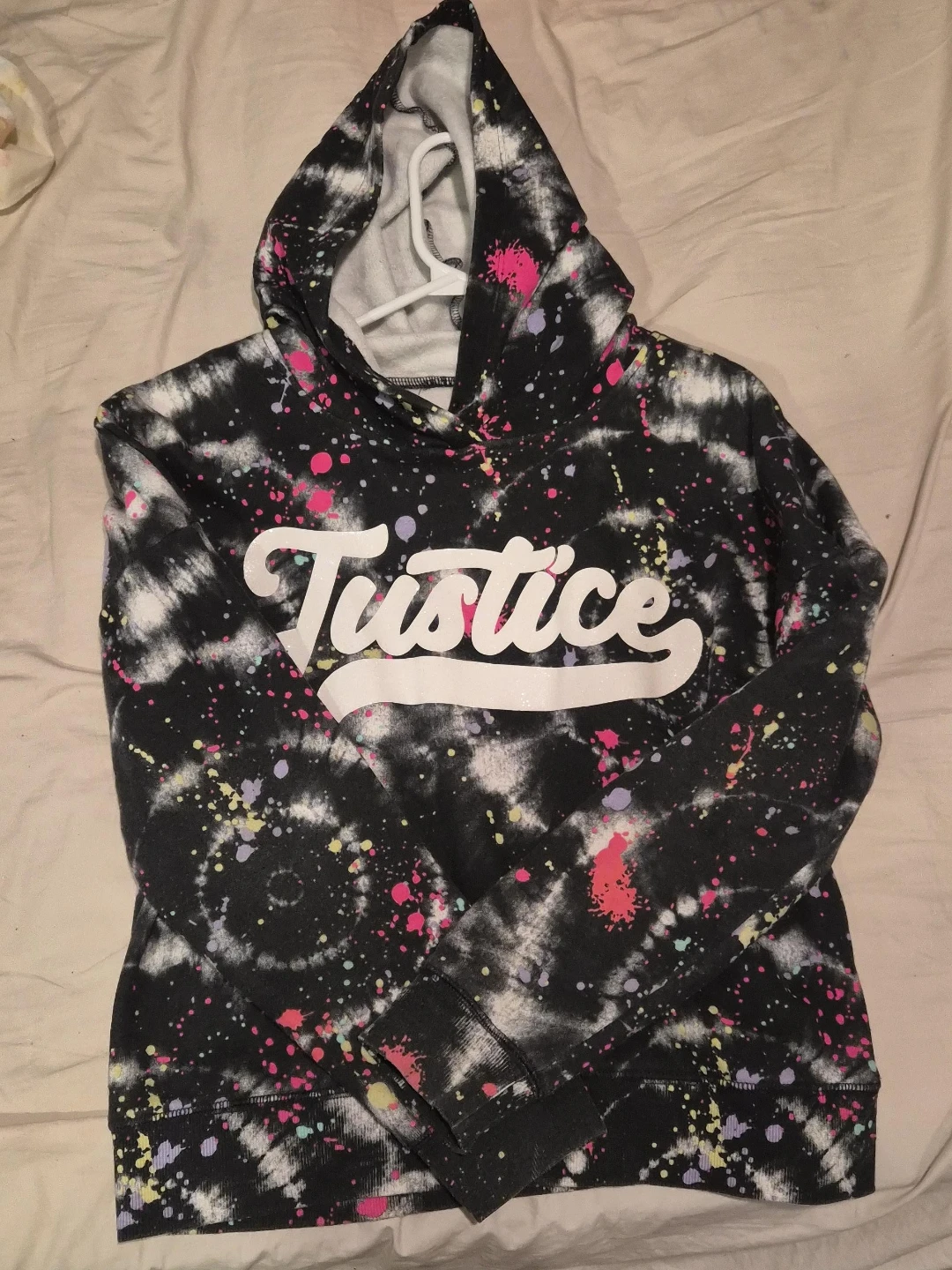 Justice Tie-Dye Splatter Hoodie