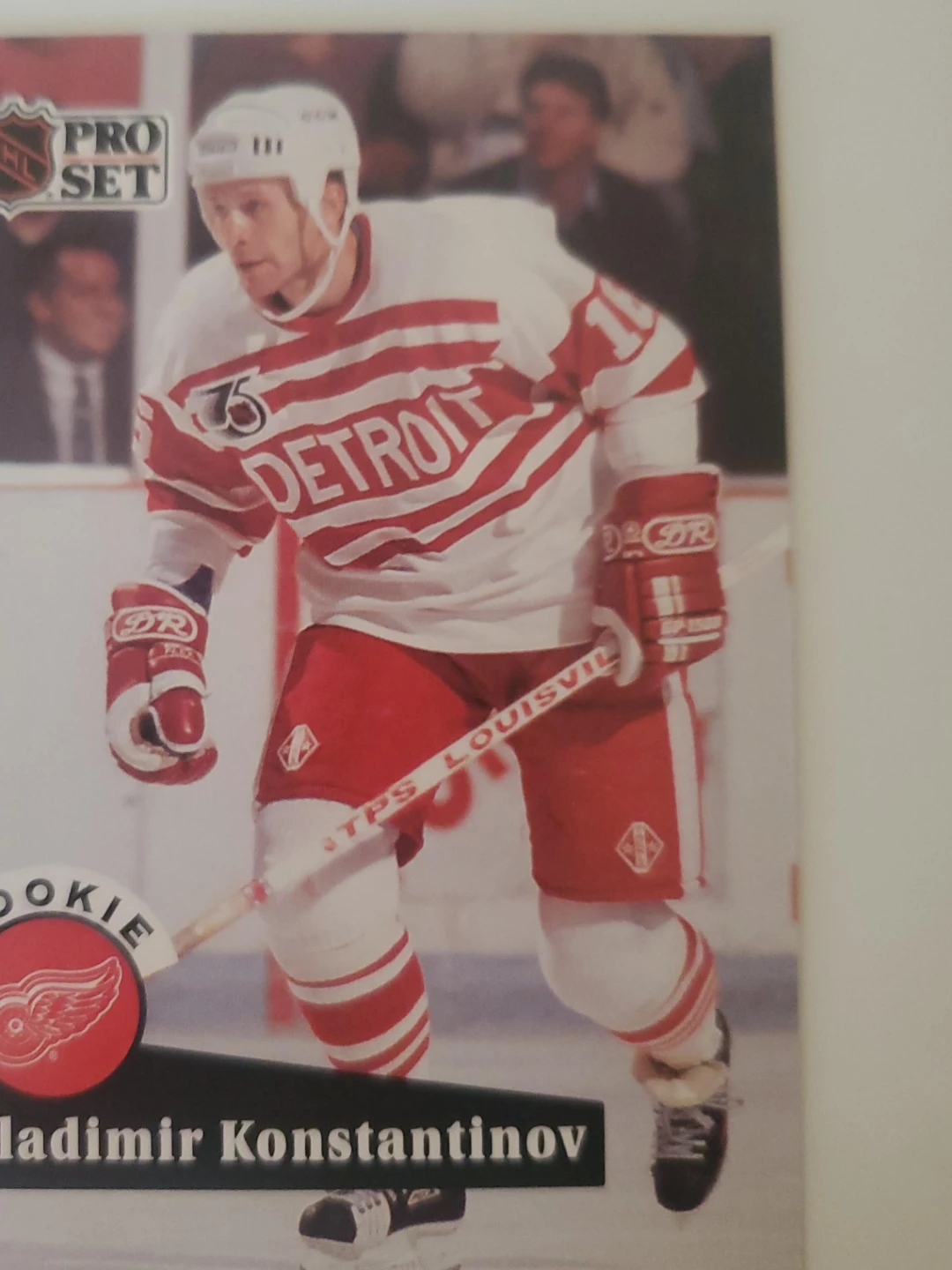 Pro Set 1991 Vladimir Konstantinov Rookie Hockey Card
