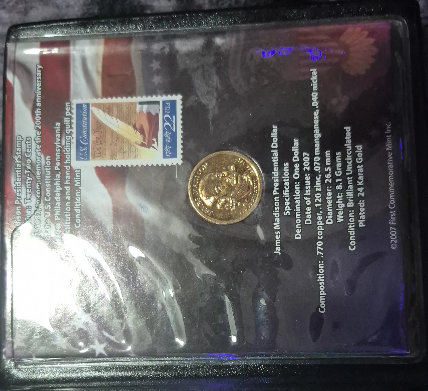 James Madison Presidential Dollar Coin 2007