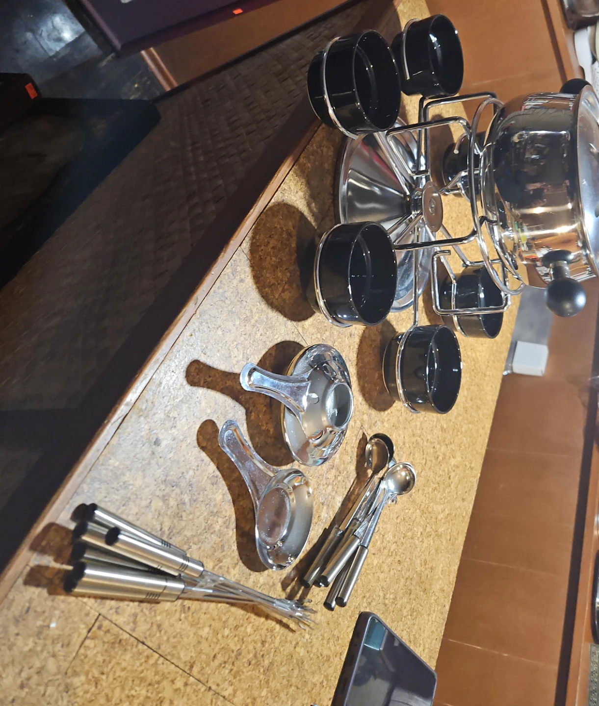 Fondue Set with 6 Bowls and Utensils