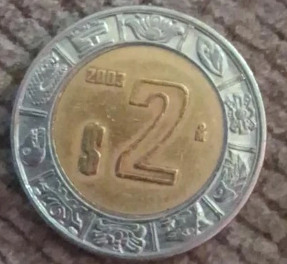 2003 Mexico 2 Pesos Coin