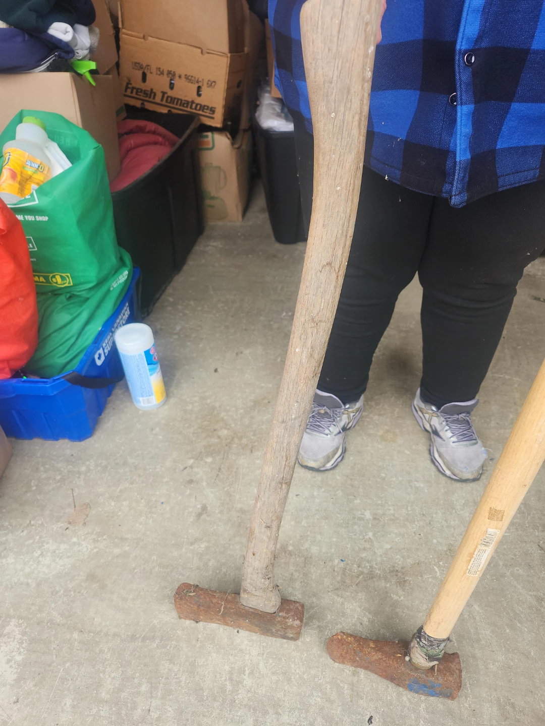 Wooden Handle Sledgehammer and Axe Head Tool