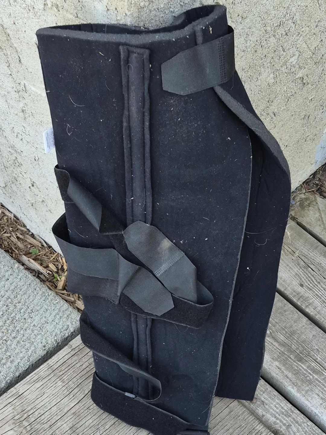 Black Neoprene Leg/Knee Brace with Straps