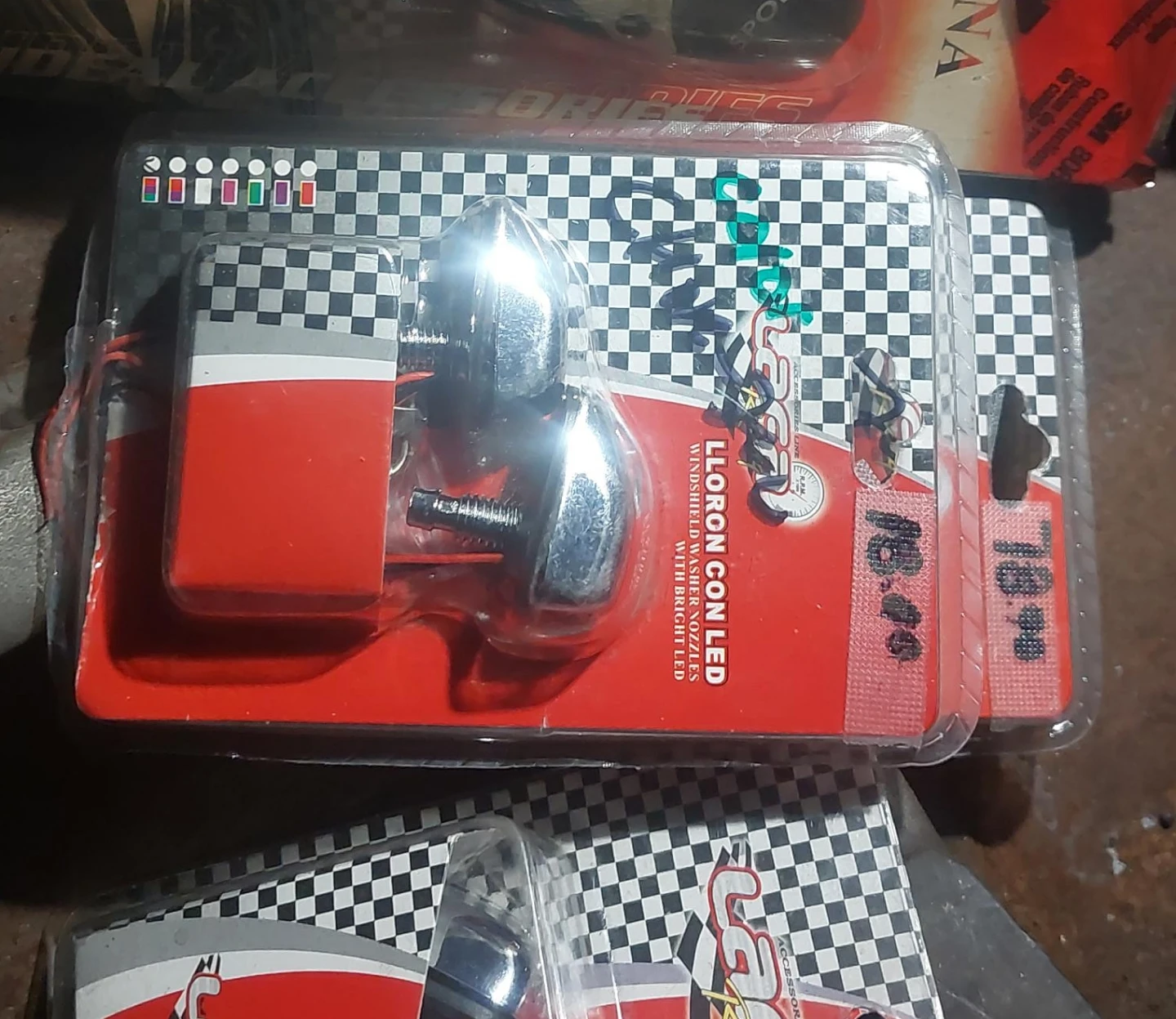 LLORON CON LED Windshield Washer Nozzles with Bright LED