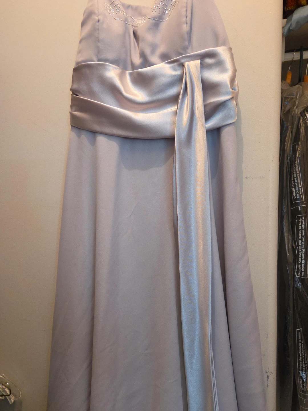 Light Purple Formal Dress with Embellished Neckline