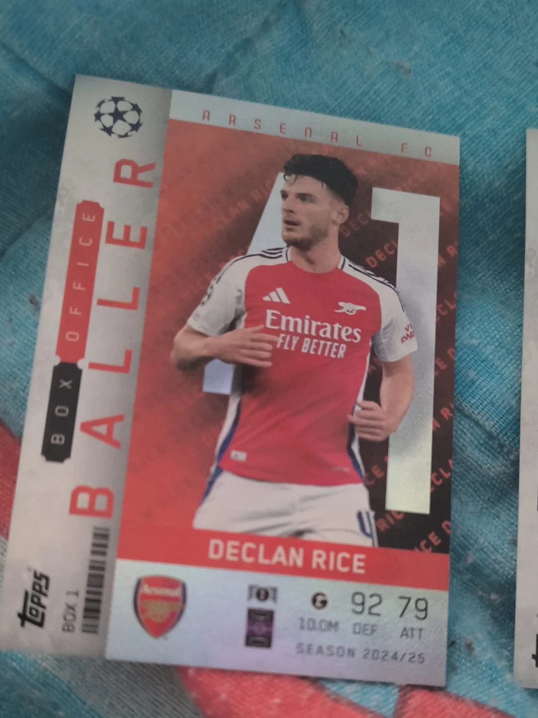 Topps Box Office Baller Declan Rice 2024/25 Trading Card