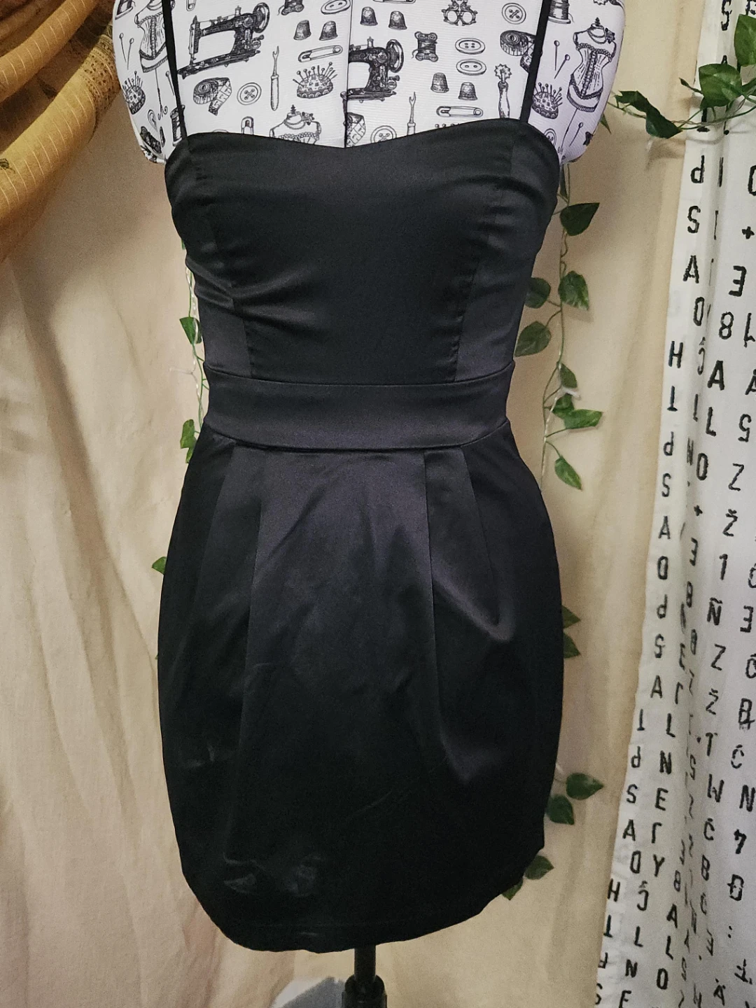 Black Strapless Mini Dress