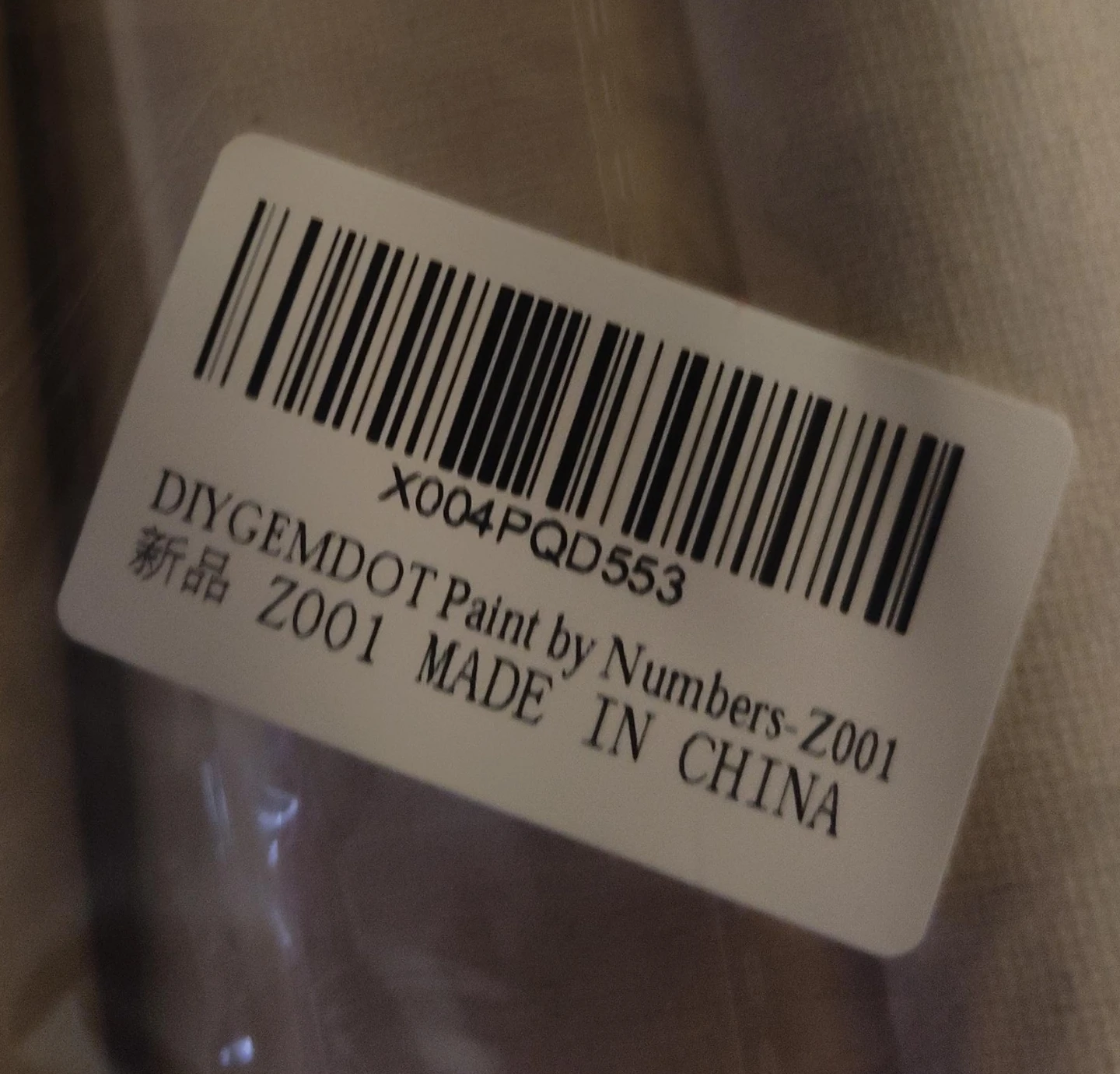 DIYGEMDOT Paint by Numbers-Z001