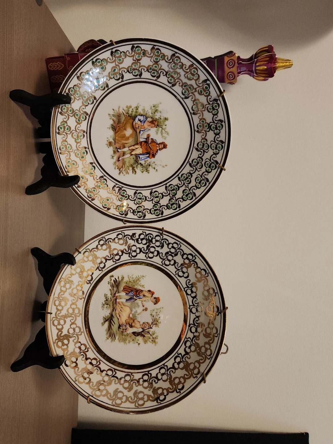 Decorative Plates with Scenic Prints