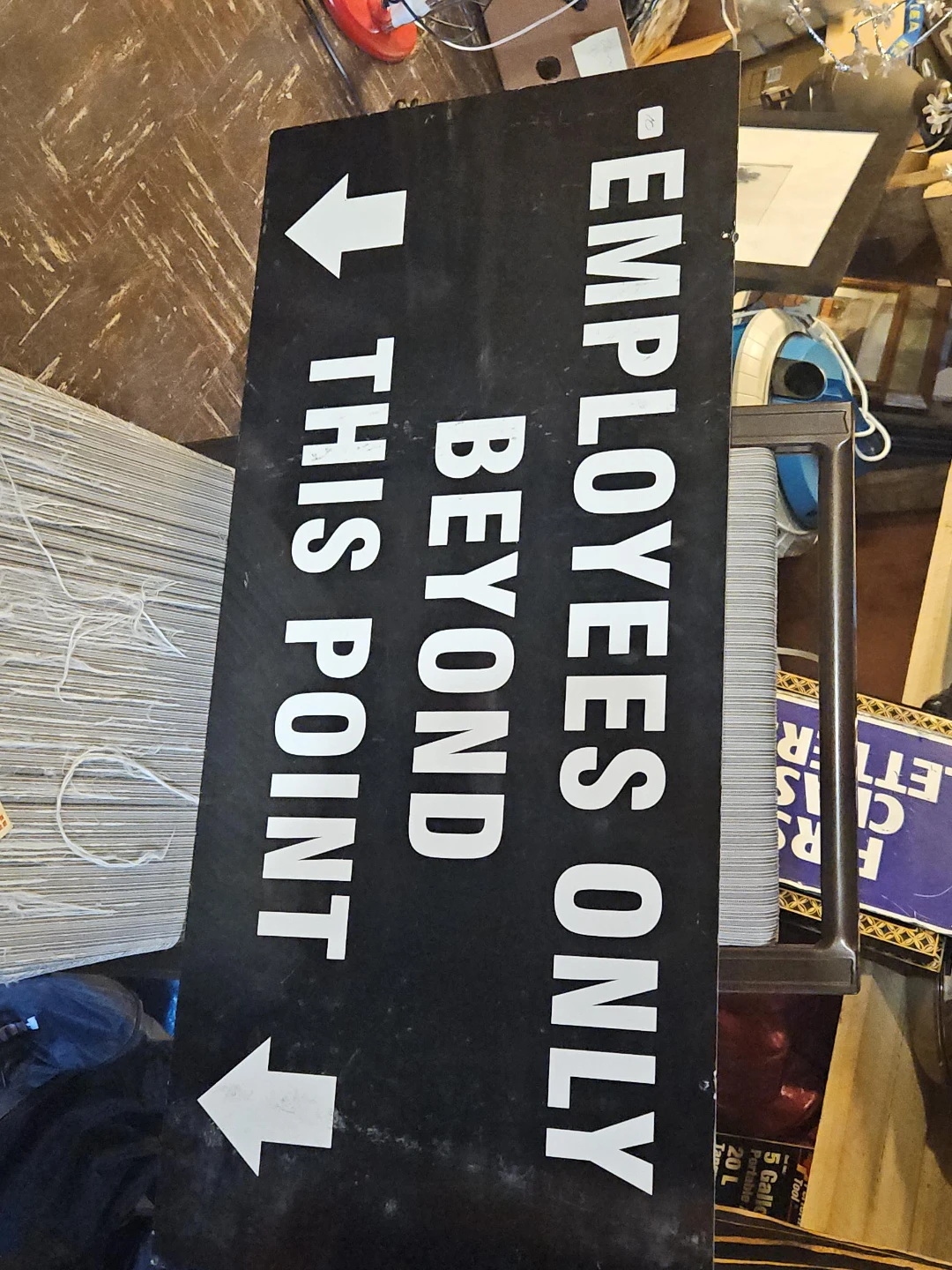 Employees Only Beyond This Point Sign