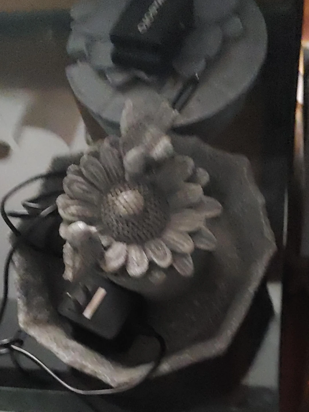 Water Fountain with Flower and Figurines