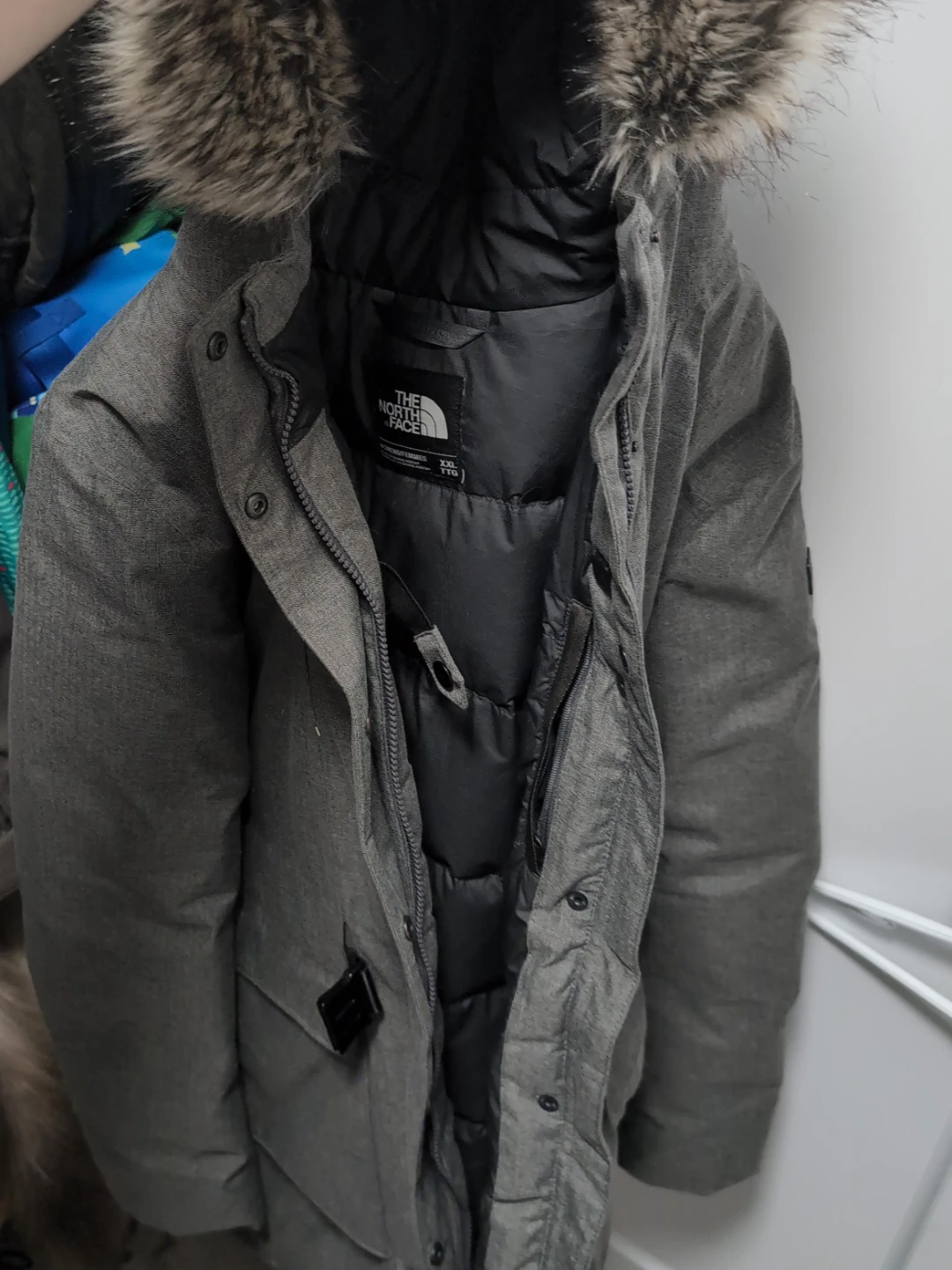 The North Face Grey Down Parka Jacket - Women's - XXL