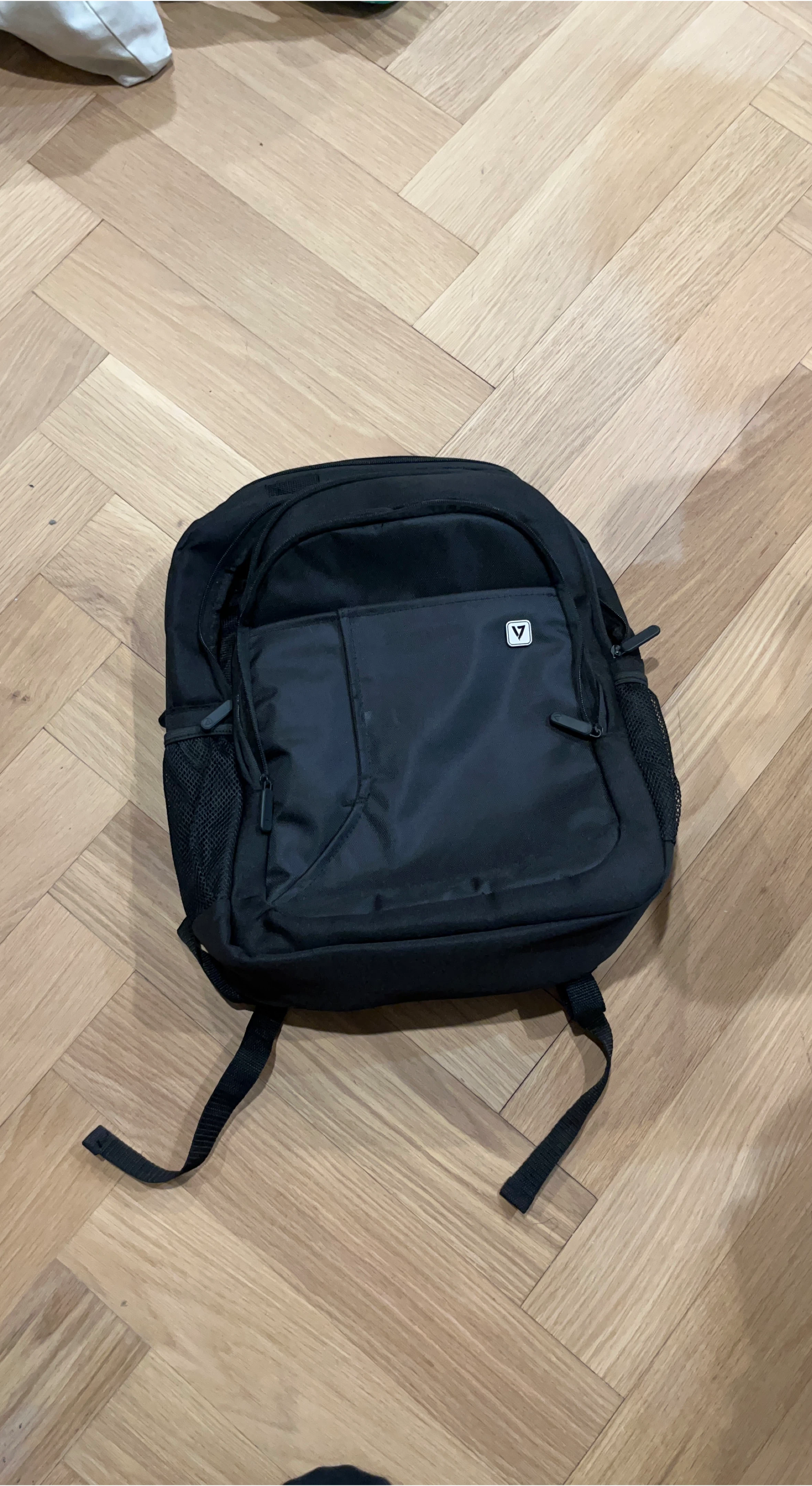 Black Backpack with RFID Pocket