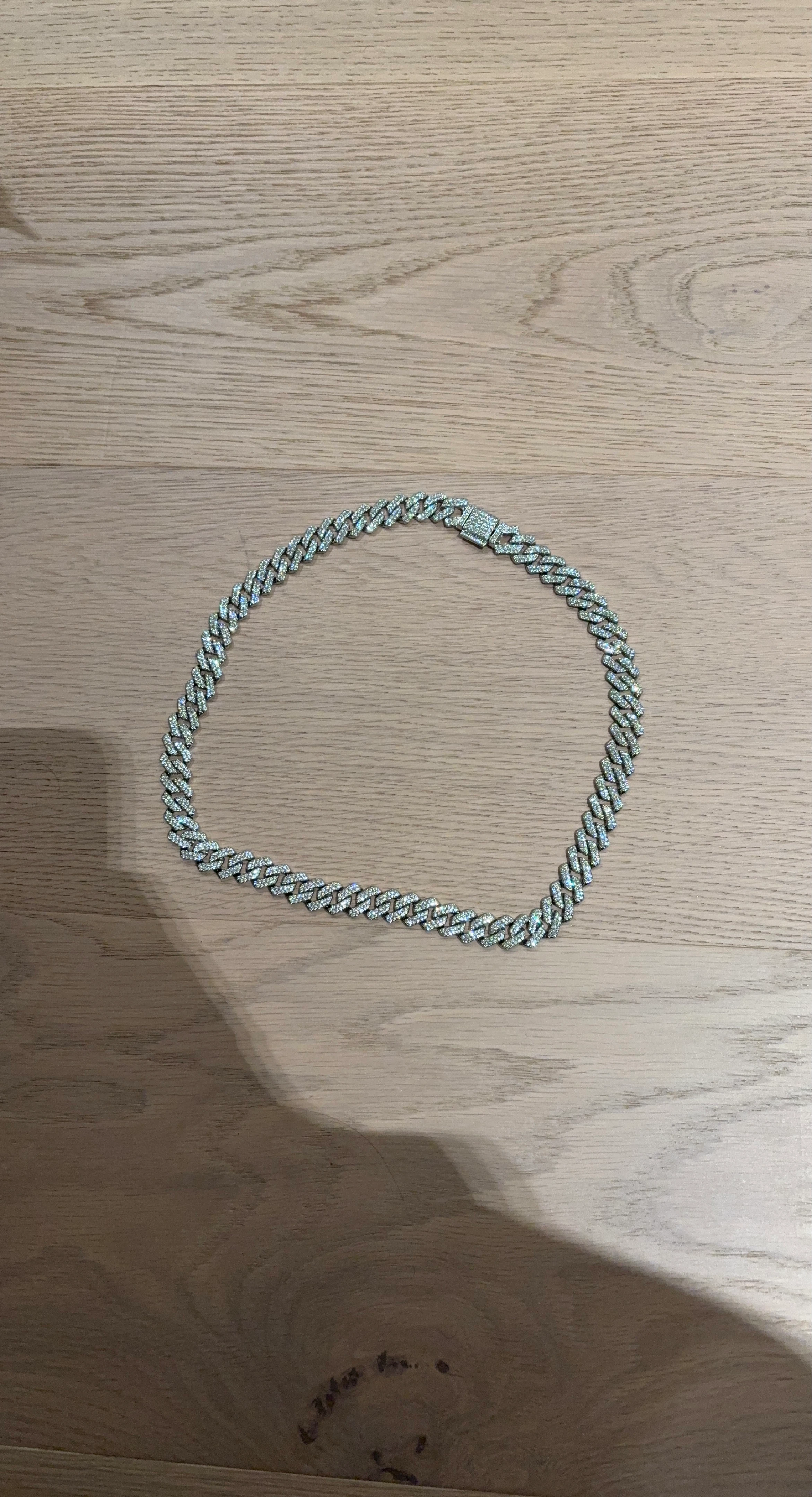 Moissanite Diamond Cuban Link Chain Necklace - photo 2